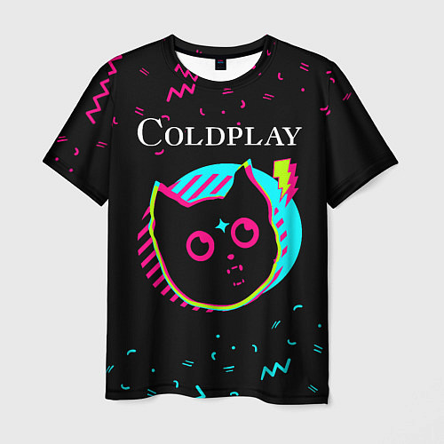 Мужская футболка Coldplay - rock star cat / 3D-принт – фото 1