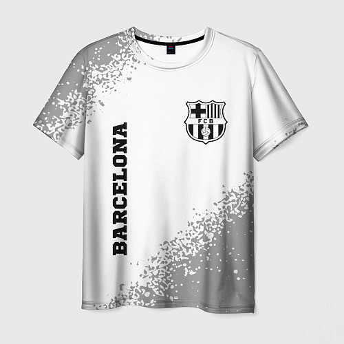 Мужская футболка Barcelona sport на светлом фоне вертикально / 3D-принт – фото 1