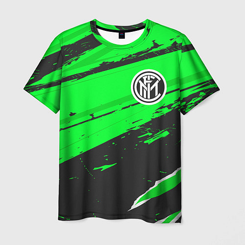Мужская футболка Inter sport green / 3D-принт – фото 1