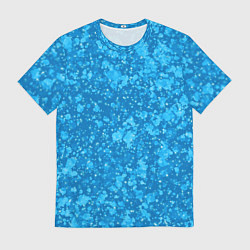 Мужская футболка Ярко-голубой абстракция космический