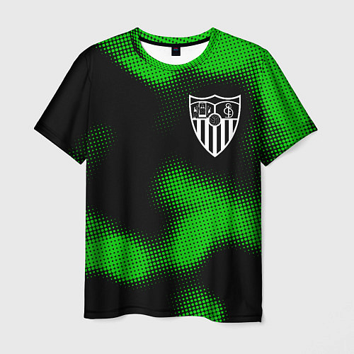 Мужская футболка Sevilla sport halftone / 3D-принт – фото 1