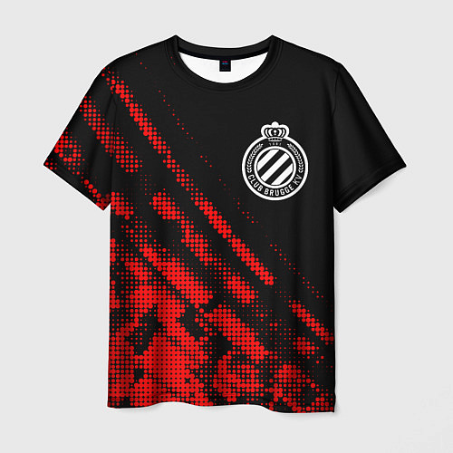 Мужская футболка Club Brugge sport grunge / 3D-принт – фото 1