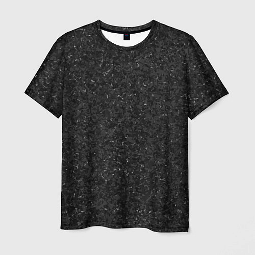 Мужская футболка Текстура мокрый асфальт тёмный серый / 3D-принт – фото 1