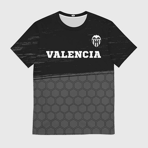 Мужская футболка Valencia sport на темном фоне посередине / 3D-принт – фото 1