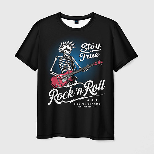 Мужская футболка Rock and roll - punk / 3D-принт – фото 1