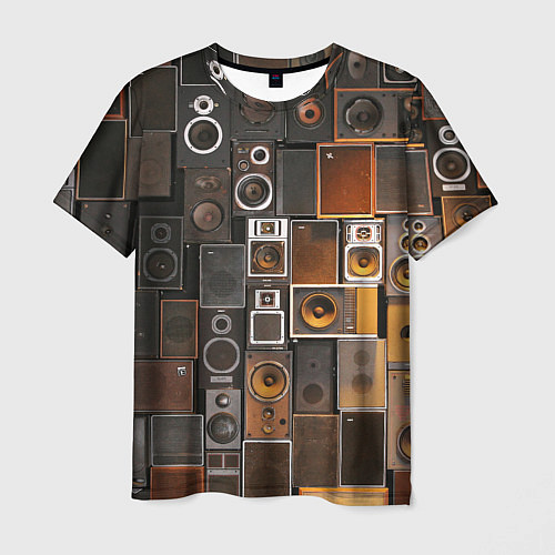 Мужская футболка Винтажные колонки / 3D-принт – фото 1