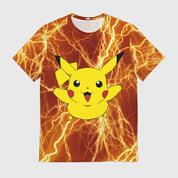 Футболка мужская Pikachu yellow lightning, цвет: 3D-принт