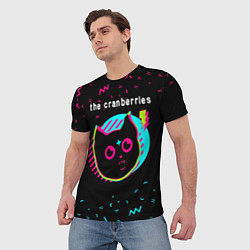 Футболка мужская The Cranberries - rock star cat, цвет: 3D-принт — фото 2
