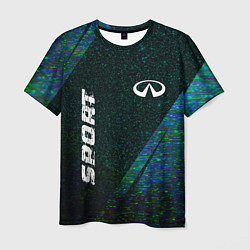 Мужская футболка Infiniti sport glitch blue