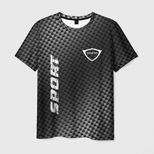 Мужская футболка Genesis sport carbon / 3D-принт – фото 1
