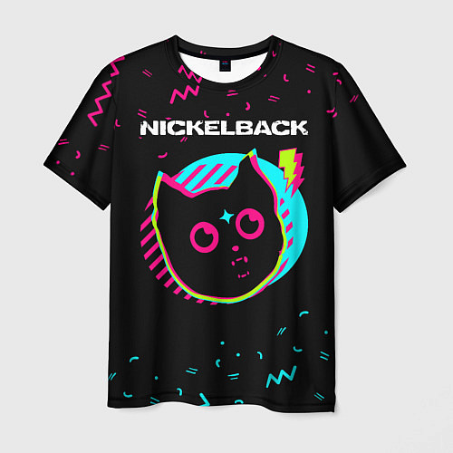 Мужская футболка Nickelback - rock star cat / 3D-принт – фото 1