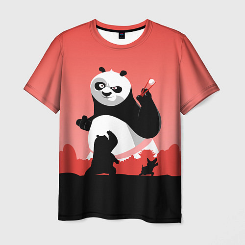 Мужская футболка По и Шифу - Кунг-фу Панда / 3D-принт – фото 1