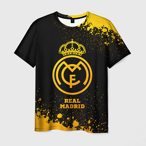 Мужская футболка Real Madrid - gold gradient / 3D-принт – фото 1