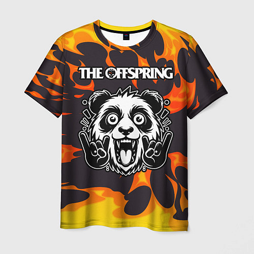 Мужская футболка The Offspring рок панда и огонь / 3D-принт – фото 1