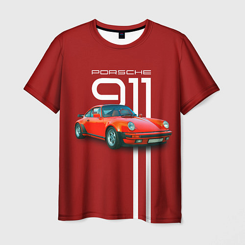 Мужская футболка Порше спортивный немецкий автомобиль / 3D-принт – фото 1
