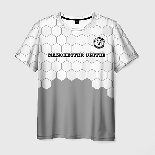 Мужская футболка Manchester United sport на светлом фоне посередине / 3D-принт – фото 1