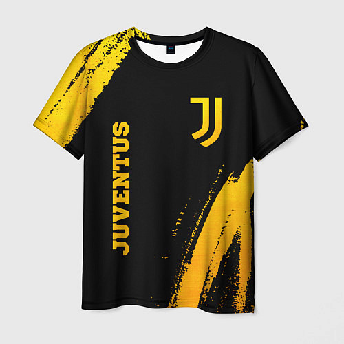 Мужская футболка Juventus - gold gradient вертикально / 3D-принт – фото 1