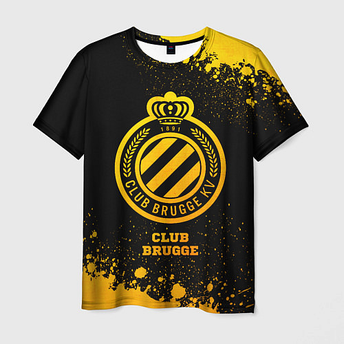 Мужская футболка Club Brugge - gold gradient / 3D-принт – фото 1