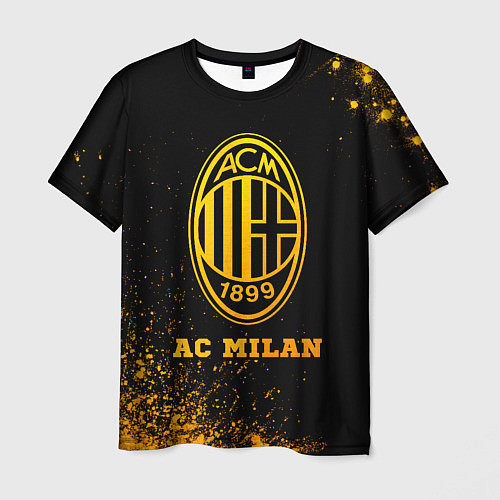 Мужская футболка AC Milan - gold gradient / 3D-принт – фото 1