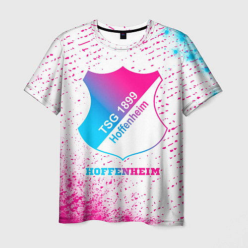 Мужская футболка Hoffenheim neon gradient style / 3D-принт – фото 1