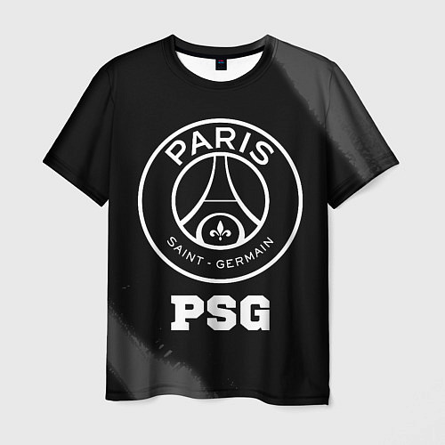 Мужская футболка PSG sport на темном фоне / 3D-принт – фото 1