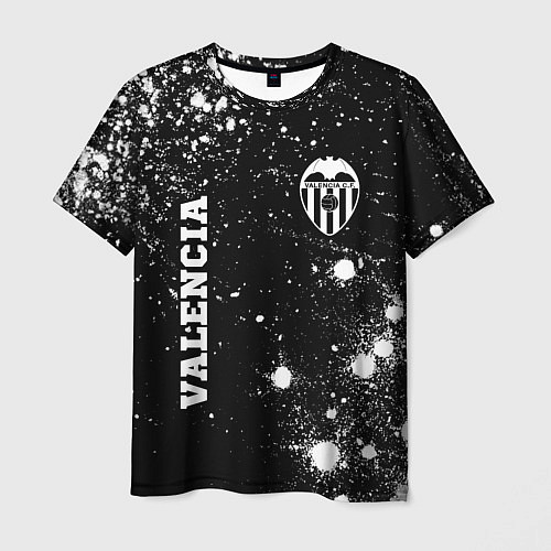 Мужская футболка Valencia sport на темном фоне вертикально / 3D-принт – фото 1