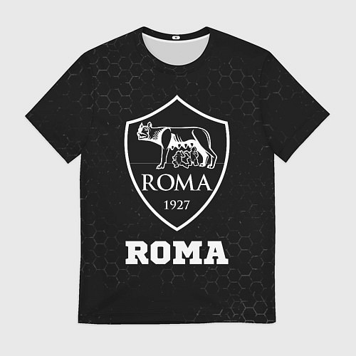 Мужская футболка Roma sport на темном фоне / 3D-принт – фото 1