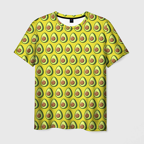 Мужская футболка Паттерн с авокадо в разрезе / 3D-принт – фото 1