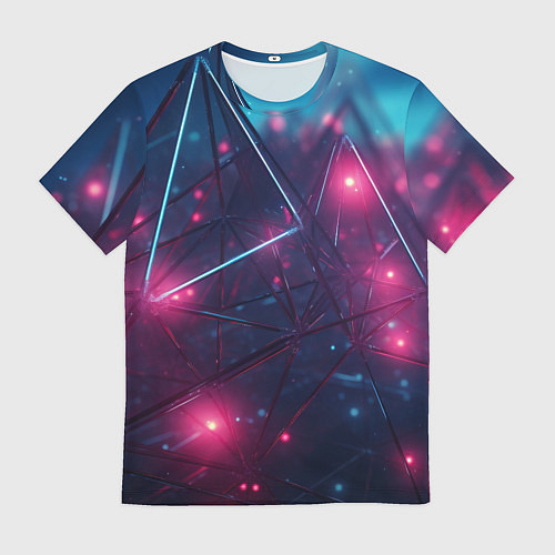 Мужская футболка Конструкция с ярким свечением / 3D-принт – фото 1