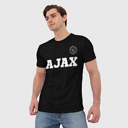 Футболка мужская Ajax sport на темном фоне посередине, цвет: 3D-принт — фото 2