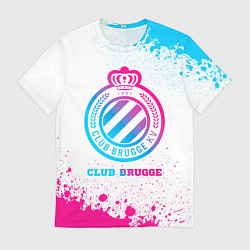 Футболка мужская Club Brugge neon gradient style, цвет: 3D-принт