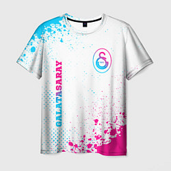 Мужская футболка Galatasaray neon gradient style вертикально