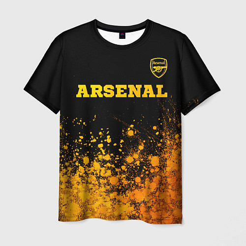 Мужская футболка Arsenal - gold gradient посередине / 3D-принт – фото 1