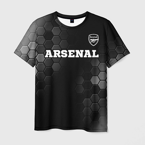 Мужская футболка Arsenal sport на темном фоне посередине / 3D-принт – фото 1