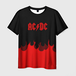 Футболка мужская AC DC fire rock steel, цвет: 3D-принт