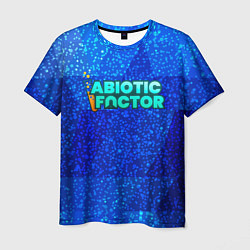 Футболка мужская Abiotic Factor logo blue neon, цвет: 3D-принт