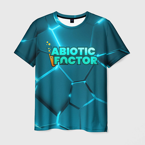 Мужская футболка Abiotic Factor logo neon / 3D-принт – фото 1