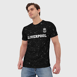 Футболка мужская Liverpool sport на темном фоне посередине, цвет: 3D-принт — фото 2