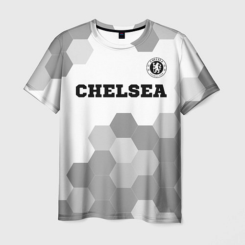 Мужская футболка Chelsea sport на светлом фоне посередине / 3D-принт – фото 1