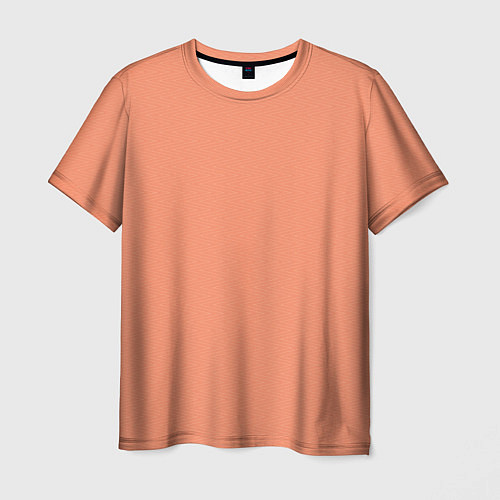Мужская футболка Насыщенный персиковый текстурированный / 3D-принт – фото 1