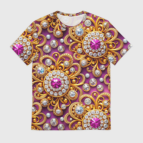 Мужская футболка Ювелирный паттерн / 3D-принт – фото 1