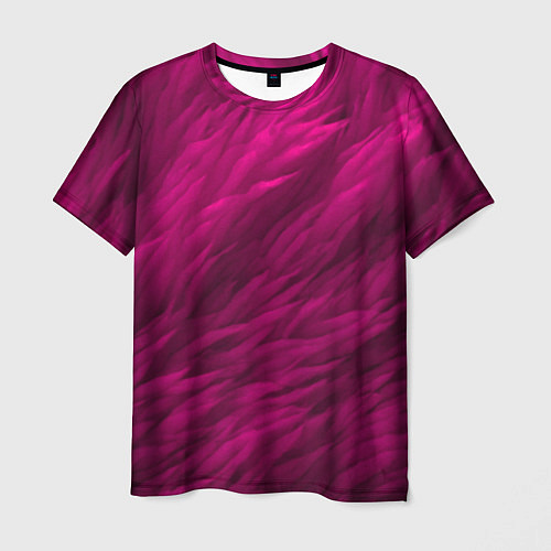 Мужская футболка Мех в цвете маджента / 3D-принт – фото 1