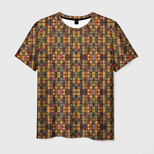 Мужская футболка Абстрактный африканский узор / 3D-принт – фото 1