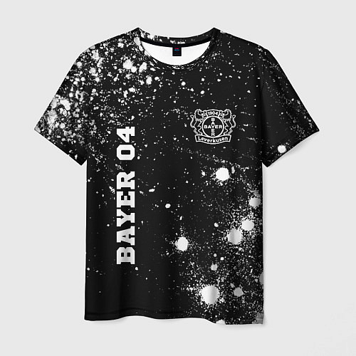 Мужская футболка Bayer 04 sport на темном фоне вертикально / 3D-принт – фото 1