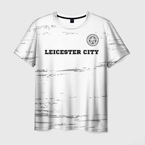Мужская футболка Leicester City sport на светлом фоне посередине / 3D-принт – фото 1