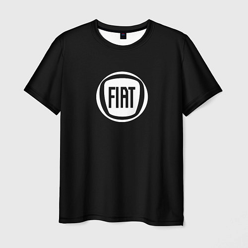 Мужская футболка FIAT logo white / 3D-принт – фото 1