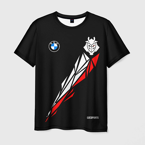 Мужская футболка G2 esports red geometry / 3D-принт – фото 1
