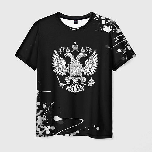 Мужская футболка Россия герб краски брызги / 3D-принт – фото 1