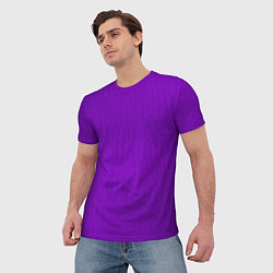 Футболка мужская Фиолетовый текстурированный, цвет: 3D-принт — фото 2