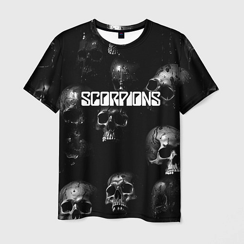 Мужская футболка Scorpions logo rock group / 3D-принт – фото 1